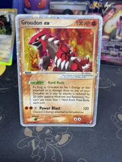 Pokemon Groudon ex Holo Rare EX Crystal Guardians 93/100 100 HP TCG Card HP/DMG - Image 1