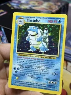 PORTUGUESE Blastoise 2/102 Base Set 1999 Holo Rare WOTC Pokemon Card TCG - Image 5