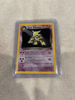 Pokemon Dark Alakazam 1/82 Team Rocket Holo Rare Unlimited Vintage Card - Image 3