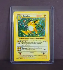 1999 Shadowless Base Set Raichu HOLO Pokemon Card #14/102 LP - FREE SHIP - Image 1