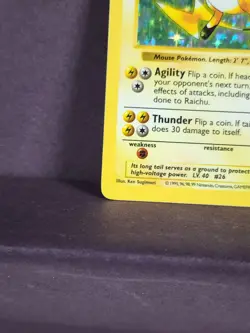 1999 Shadowless Base Set Raichu HOLO Pokemon Card #14/102 LP - FREE SHIP - Image 3