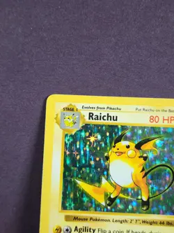 1999 Shadowless Base Set Raichu HOLO Pokemon Card #14/102 LP - FREE SHIP - Image 5