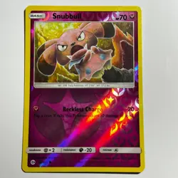 Snubbull 90/149 Common Reverse Holo Card SM Base Set SM01 Pokemon TCG LP - Image 1