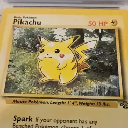 Pokemon TCG Jungle Pikachu Card Red Cheeks, Unlimited Common, 60/64 CGC 8 - Image 3