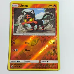 Litten 24/149 Common Reverse Holo Card SM Base Set Pokemon TCG NM - Image 1