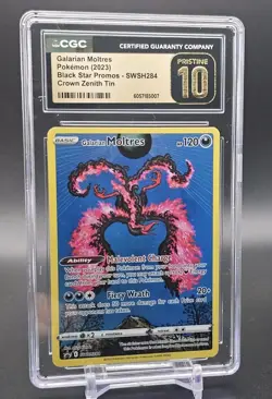 Galarian Moltres SWSH284 SWSH: Sword & Shield Promo Cards Holo CGC 10 PRISTINE! - Image 1