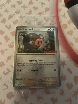Pokemon Lechonk GameStop Promo Reverse Holo Scarlet & Violet 154/198 Card - Image 1
