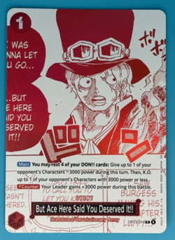 One Piece But Ace Here Said You Deserved It!! (OP13-019) Ace Event Card - Image 1