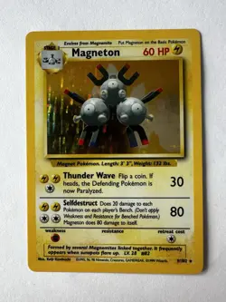 Magneton Base Set Holo 9/102 WOTC 1999 Pokemon Card LP - Image 1