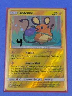 Dedenne - 84/214 - Common Reverse Holo Lost Thunder - Pokemon Card - NM - Image 3