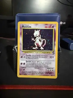 Pokemon Mewtwo 10/102 Base Set Holo Rare Basic 60 HP Card English Wizards 1999 - Image 1