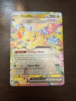 Pikachu EX Holo Double Rare Card 57/191 SV Surging Sparks Series - Image 1
