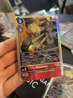 Aldamon SR AD1-002 Digimon TCG Card NM - Image 1