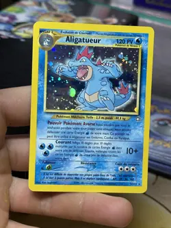 ITALIAN Feraligatr 5/111 Neo Genesis 2001 Holo Rare WOTC Pokemon Card Aligatueur - Image 3