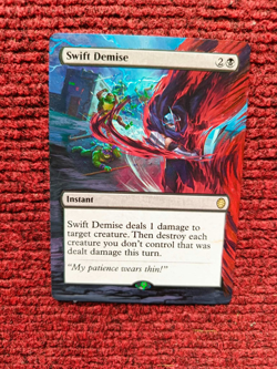 Swift Demise MTG Teenage Mutant Ninja Turtles Eternal Hand Painted Altered Art v - Image 1