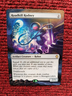 Roadkill Rodney MTG Teenage Mutant Ninja Turtles Hand Painted Full Altered Art v - Image 1