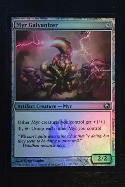 Magic The Gathering MTG MYR GALVANIZER FOIL Scars of Mirrodin LP Lightly Played - Image 1