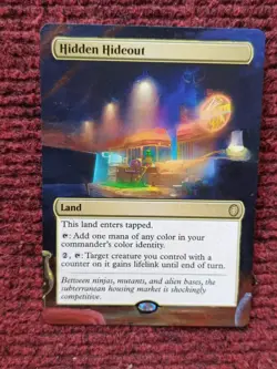 Hidden Hideout MTG Teenage Mutant Ninja Turtles Eternal Hand Painted Altered Art - Image 1