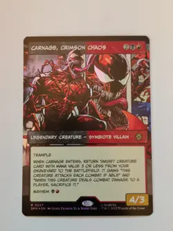 Carnage, Crimson Chaos (Borderless) #227 (Foil) (NM) Spider-Man SPM Magic MTG - Image 1