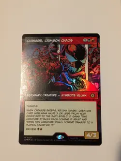 Carnage, Crimson Chaos (Borderless) #227 (Foil) (NM) Spider-Man SPM Magic MTG - Image 2