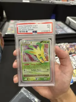 2008 POKEMON DIAMOND & PEARL MAJESTIC DAWN #99 LEAFEON LV.X-HOLO PSA 7 - Image 3