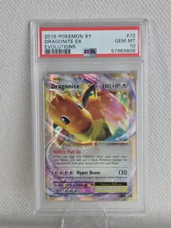 POKEMON 2016 XY Evolutions DRAGONITE EX #72 PSA 10 Gem Mint RARE - Image 1