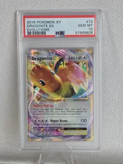 POKEMON 2016 XY Evolutions DRAGONITE EX #72 PSA 10 Gem Mint RARE - Image 2