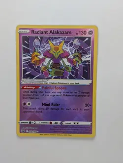 Radiant Alakazam - 059/195 - Pokemon Silver Tempest Radiant Rare Card NM - Image 1