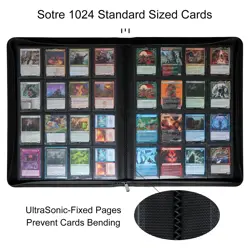 16 Pocket 1024 Card Binder, Large Ringless Side Loading Pockets Trading Card ... - Image 3