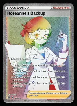 Roseanne's Backup 180/172 Secret Rare Brilliant Stars Pokemon Card - Image 1