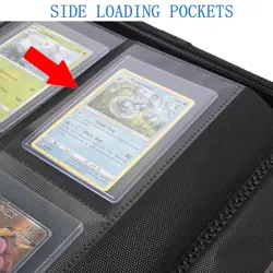 Toploader Binder,4-Pocket Double Sided Top Loaders Binder,Holds 128 Cards in ... - Image 3