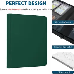 Toploader Binder,4-Pocket Double Sided Top Loaders Binder,Holds 128 Cards in ... - Image 4