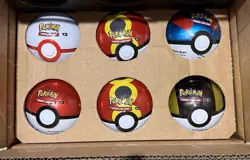 6 x Pokemon TCG Pokeball Tins - 18 Booster Packs Factory Sealed Costco BRAND NEW - Image 1
