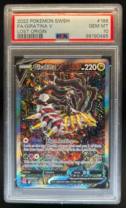 2022 Pokemon SWSH Lost Origin Giratina V #186/196 PSA 10 GEM MINT - Image 1