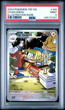 2024 POKEMON TEF EN-TEMPORAL FORCES ILLUSTRATION RARE #169 CHARJABUG PSA 9 - Image 1