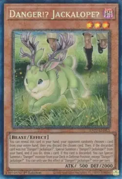 Yugioh! Danger!U JackalopeU - RA01-EN013 - Prismatic Collector's Rare - 1st Edit - Image 1