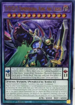 Yugioh! D/D/D/D Dimensional King Arc Crisis - DOOD-EN035 - Ultra Rare - 1st Edit - Image 1
