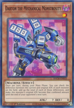 Yugioh! Darton the Mechanical Monstrosity - BACH-EN033 - Common - 1st Edition Ne - Image 1