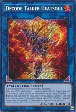 Yugioh! Decode Talker Heatsoul - RA01-EN048 - Secret Rare - 1st Edition Near Min - Image 1
