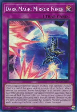 Yugioh! Dark Magic Mirror Force - INFO-EN069 - Super Rare - 1st Edition Near Min - Image 1