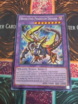 Yu-Gi-Oh! Brave-Eyes Pendulum Dragon RATE-EN039 Secret Rare Unlimited NM - Image 1