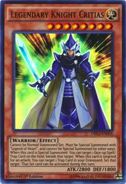 Yu-Gi-Oh! - Legendary Knight Critias - DRL3-EN056- Ultra Rare - 1st Ed. - NM/M - Image 1