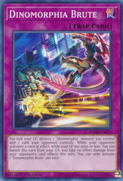 Yugioh! Dinomorphia Brute - BACH-EN070 - Common - 1st Edition Near Mint, English - Image 1