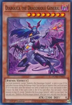 Yugioh! Diabolica the Draconique General - DUNE-EN096 - Common - 1st Edition Nea - Image 1