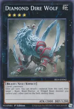 Yugioh! Diamond Dire Wolf - SR14-EN042 - Common - 1st Edition Near Mint, English - Image 1