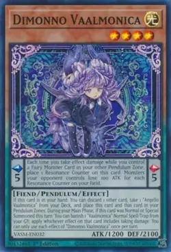 Yugioh! Dimonno Vaalmonica - VASM-EN032 - Super Rare - 1st Edition Near Mint, En - Image 1