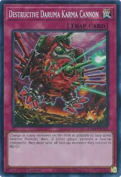 Yugioh! Destructive Daruma Karma Cannon - RA04-EN103 - Super Rare - 1st Edition - Image 1