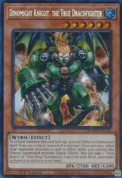 Yugioh! Dinomight Knight, the True Dracofighter - BLMM-EN126 - Secret Rare - 1st - Image 1