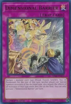 Yugioh! Dimensional Barrier - RA01-EN072 - Ultra Rare - 1st Edition Near Mint, E - Image 1