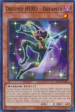 Yugioh! Destiny HERO - Dreamer - BLC1-EN053 - Common - 1st Edition Near Mint, En - Image 1